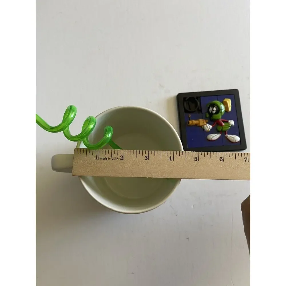 Lot Of 3 Marvin the Martian Large Mug 1995 Sakura + 1997 3D Slide Puzzle + Straw